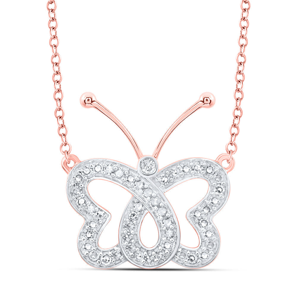 1/4CTW-DIA NK BUTTERFLY NECKLACE Daisy Joyeria