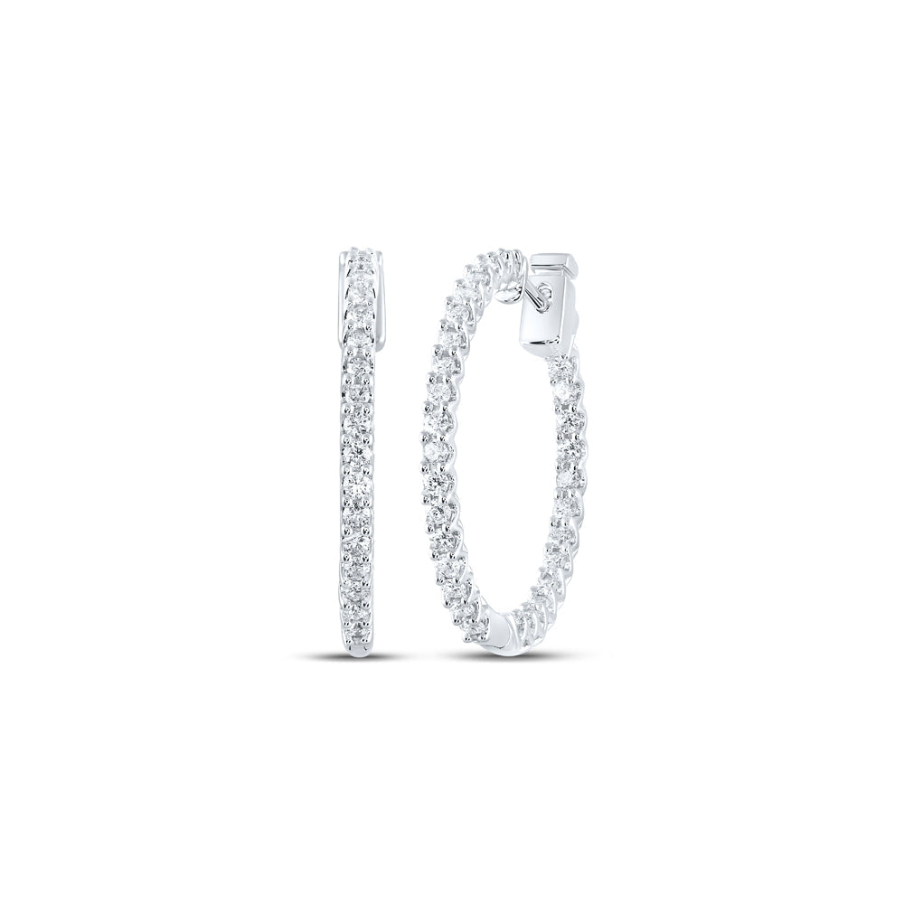 1CTW-DIA ANA M HOOPS EARRING Daisy Joyeria