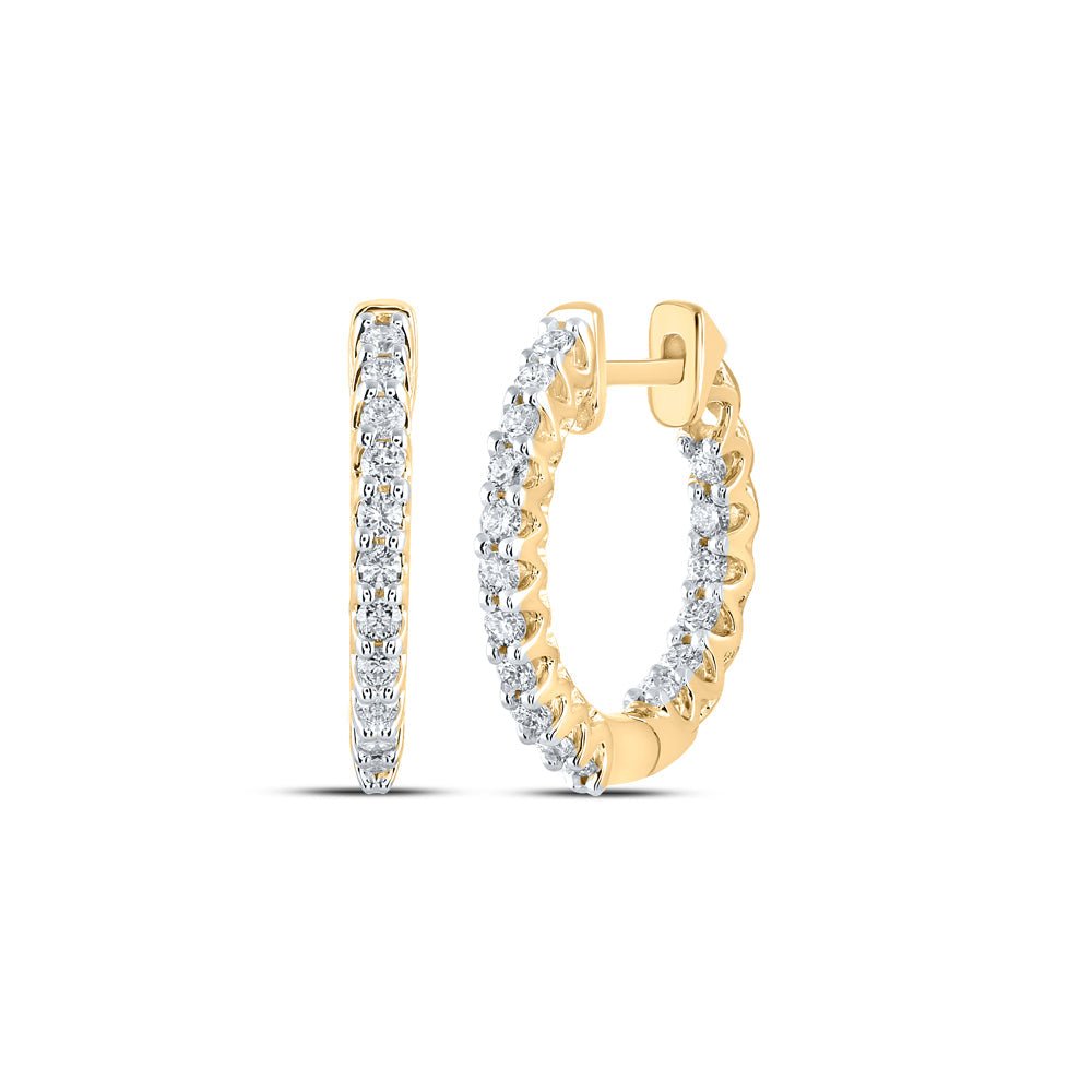 1/2CTW-DIA ANA M HOOPS EARRING Daisy Joyeria