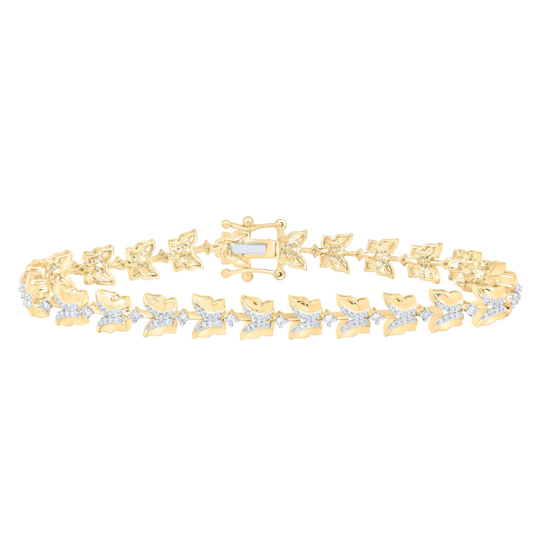 3/4CTW-DIA CN BUTTERFLY BRACELET(7 INCH) Daisy Joyeria