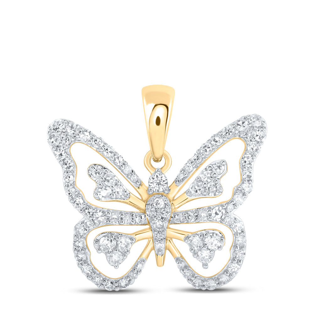 3/8CTW-DIA CN BUTTERFLY PENDANT Daisy Joyeria
