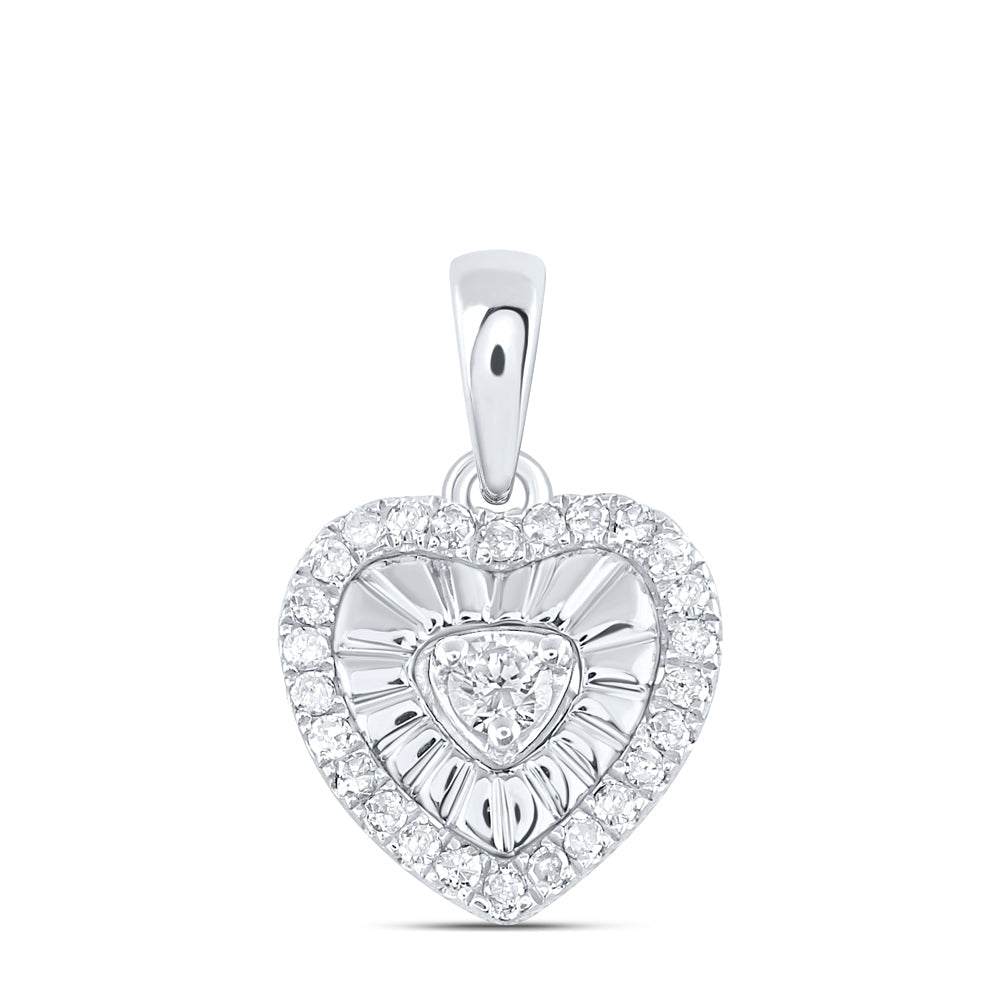 1/8CTW-NAT DIA P3 GIFT HEART PENDANT Daisy Joyeria