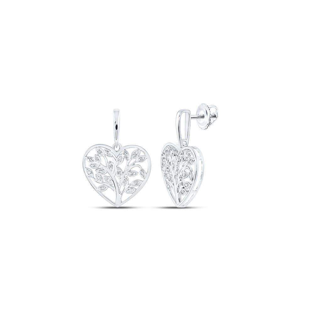 1/10 CTW-DIA P3 GIFT HEART EARRING Daisy Joyeria
