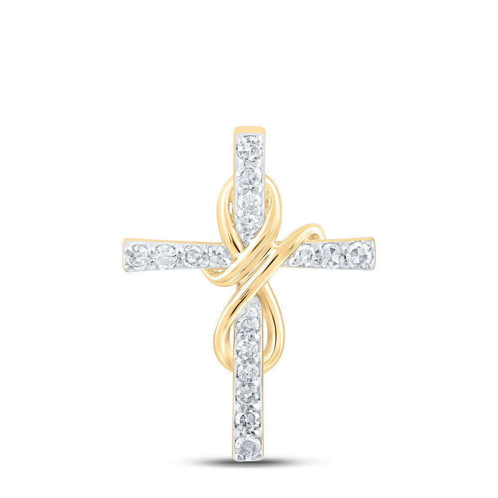 1/10CTW-DIA NK CROSS PENDANT Daisy Joyeria