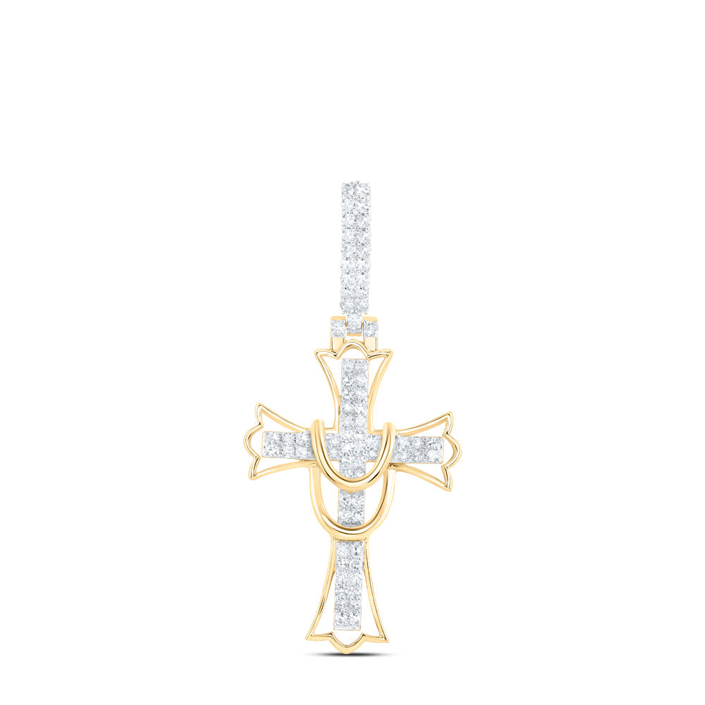 1/2CTW-NAT DIA NK CROSS PENDANT Daisy Joyeria