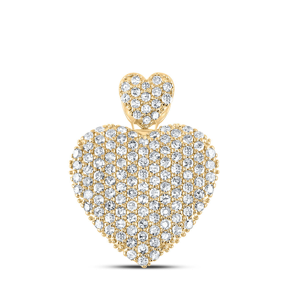 3/4CTW-NAT DIA NK URN HEART PENDANT Daisy Joyeria