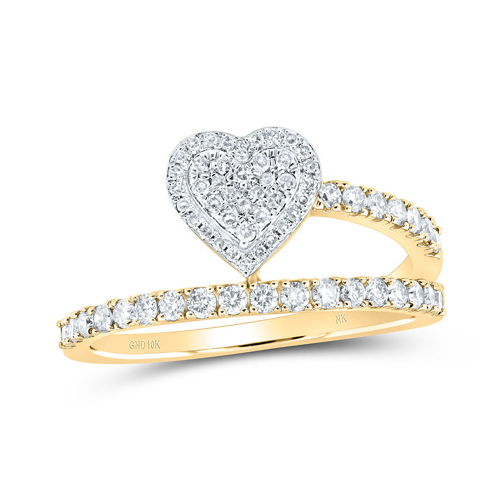 1/2CTW-NAT DIA NK HEART RING 7 Daisy Joyeria