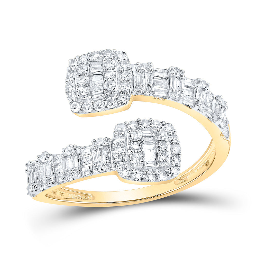 5/8CTW-NAT DIA NK CUSHION SHAPE CUFF RING 7 Daisy Joyeria