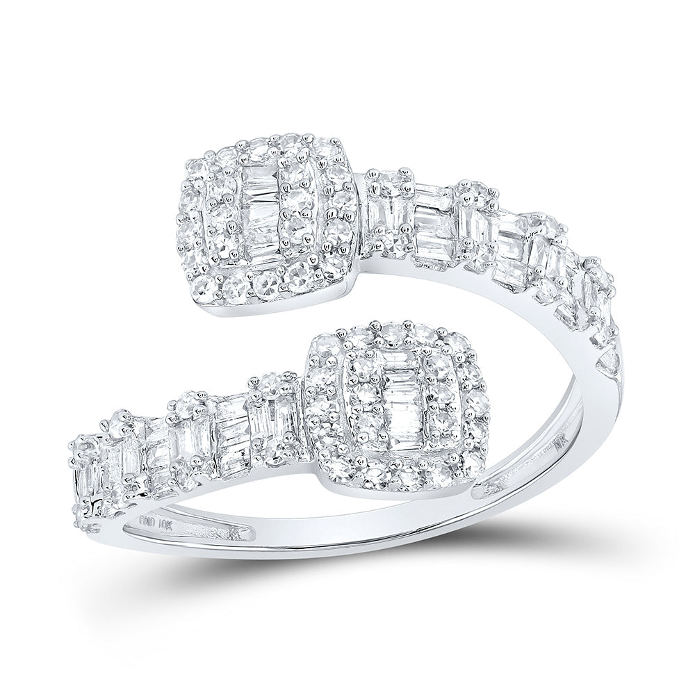 5/8CTW-NAT DIA NK CUSHION SHAPE CUFF RING 7 Daisy Joyeria