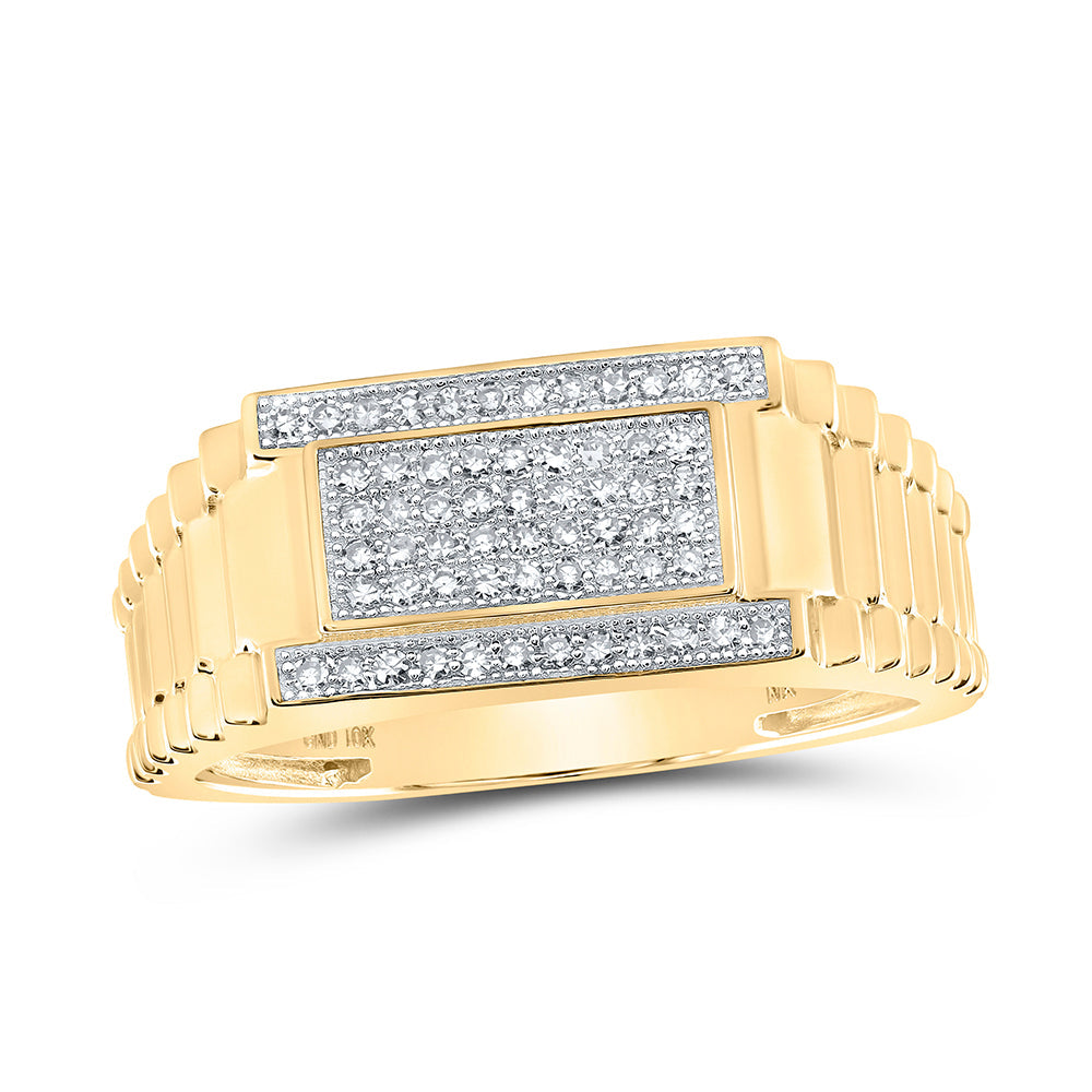 1/4CTW-NAT DIA NK MENS RING 10 Daisy Joyeria
