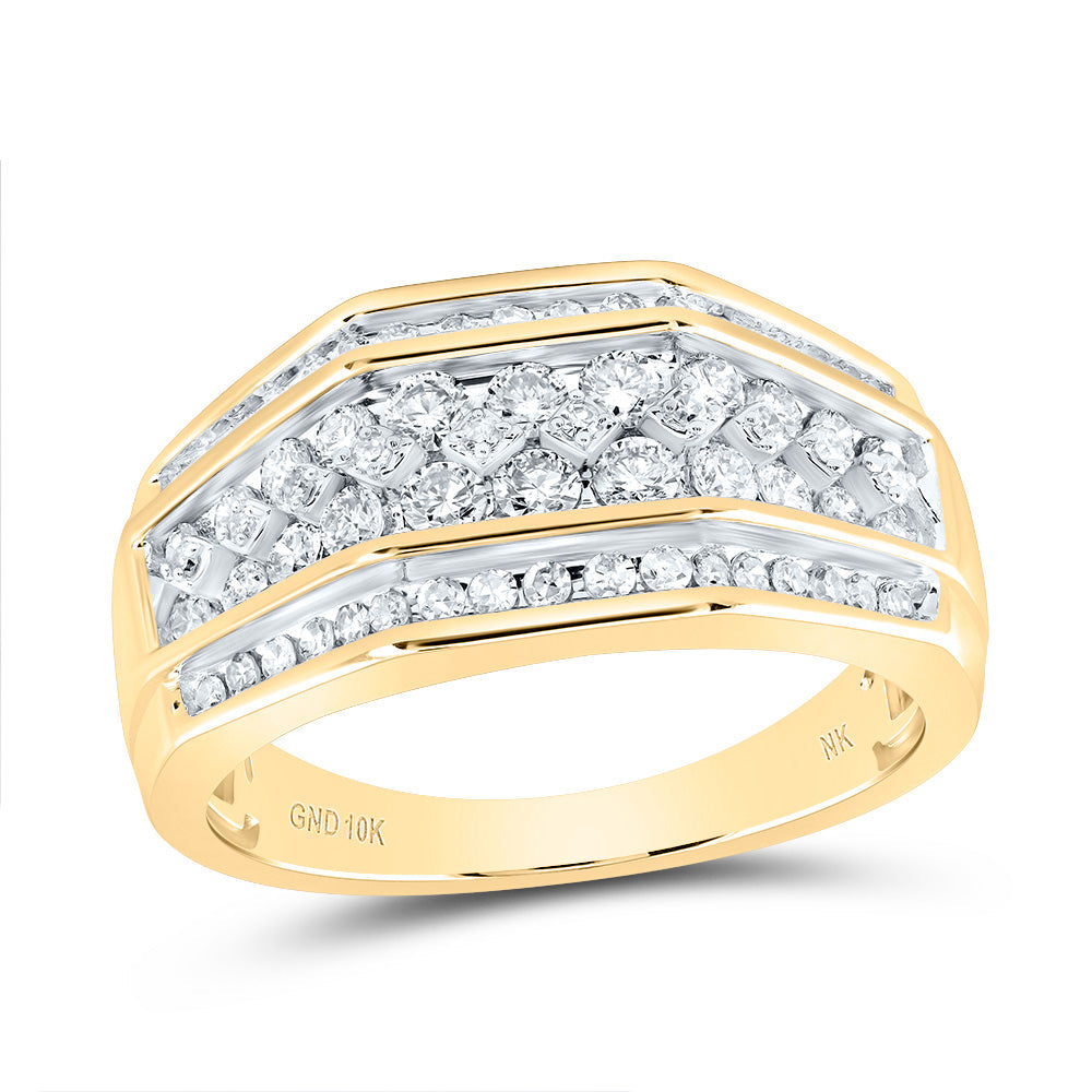 1CTW-NAT DIA NK MENS RING 10 Daisy Joyeria