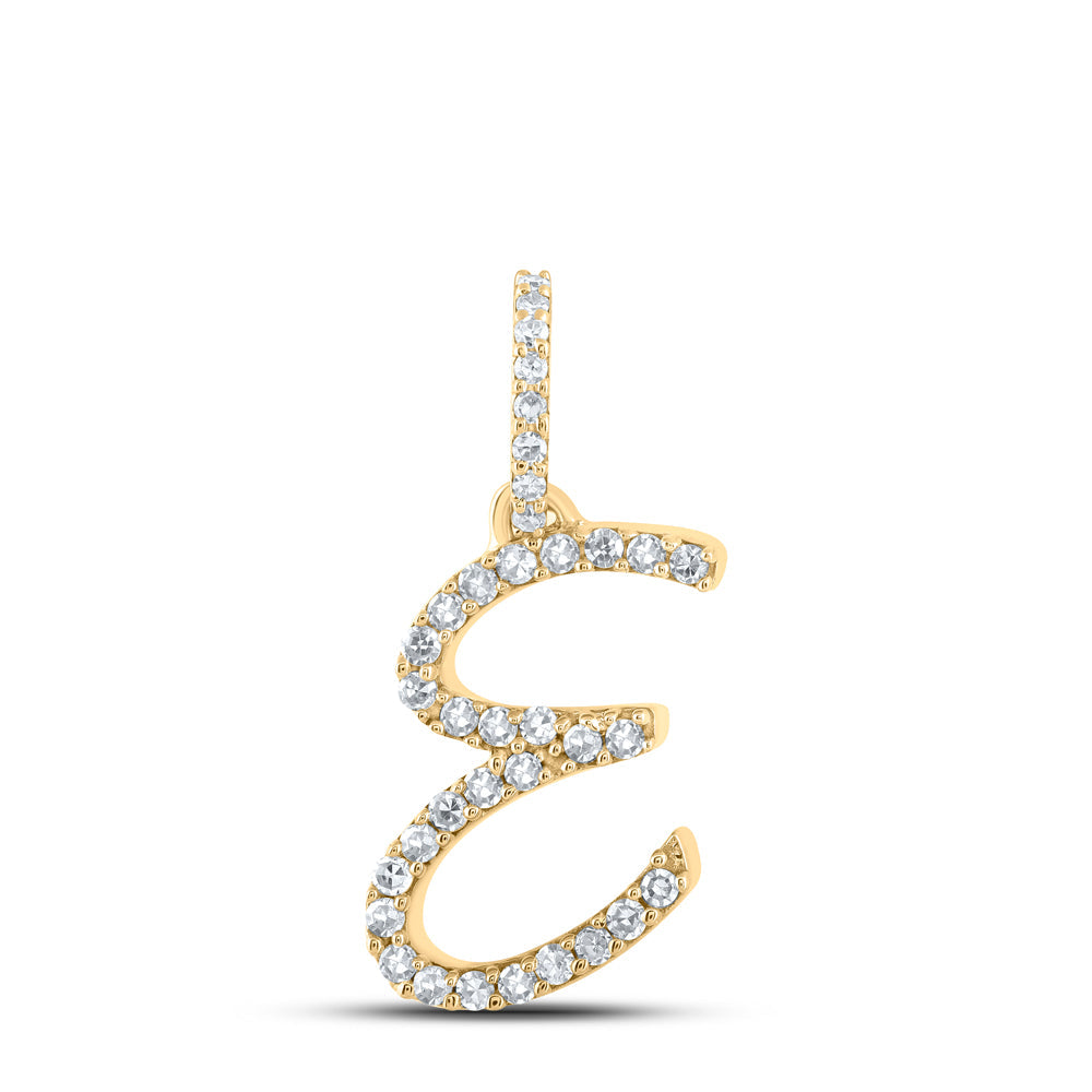 1/8CTW-NAT DIA NK INITIAL "E" PENDANT Daisy Joyeria
