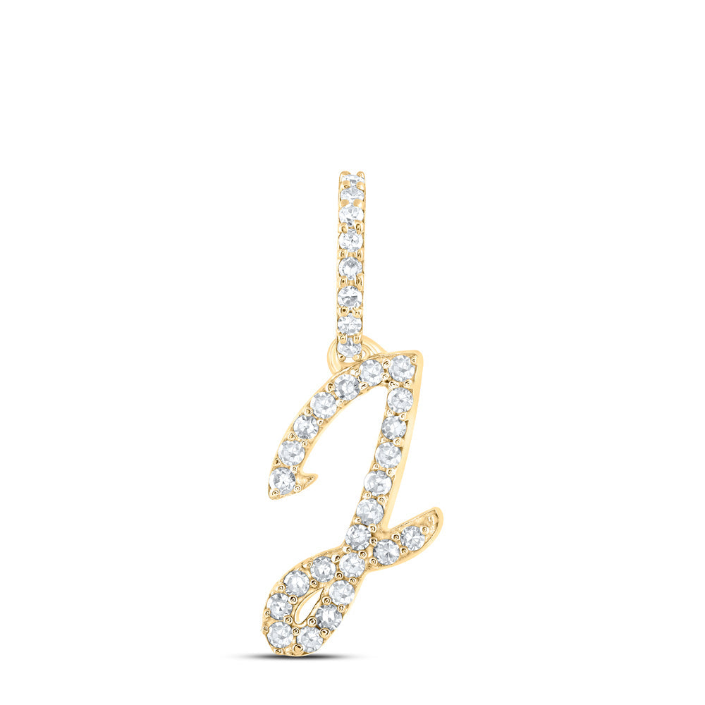 1/8CTW-NAT DIA NK INITIAL "J" PENDANT Daisy Joyeria