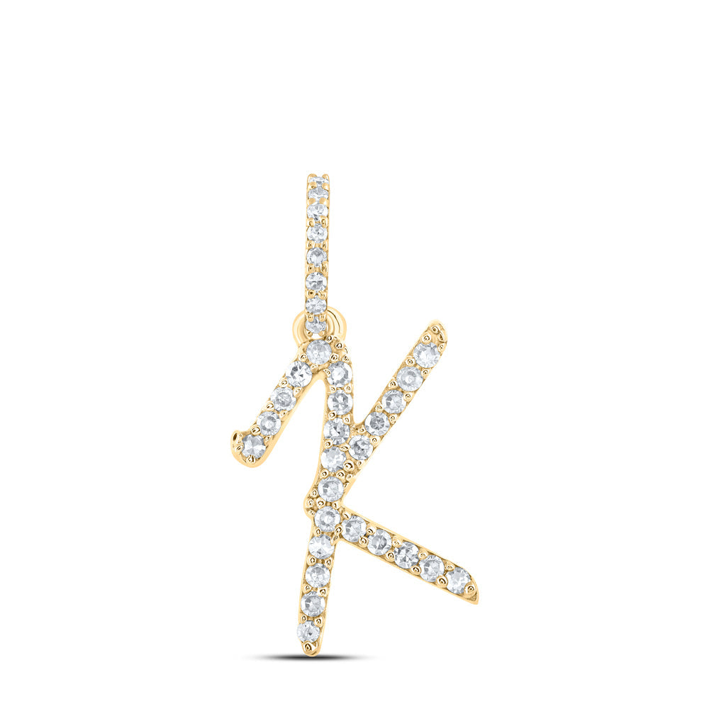 1/8CTW-NAT DIA NK INITIAL "K" PENDANT Daisy Joyeria