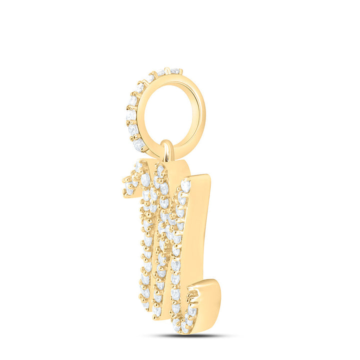 1/5CTW-NAT DIA NK INITIAL "M" PENDANT Daisy Joyeria