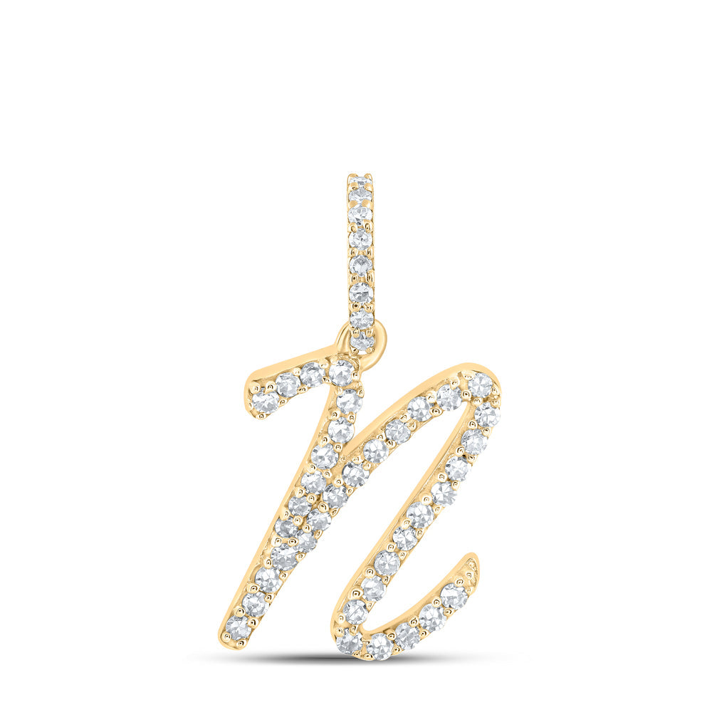 1/6CTW-NAT DIA NK INITIAL "N" PENDANT Daisy Joyeria