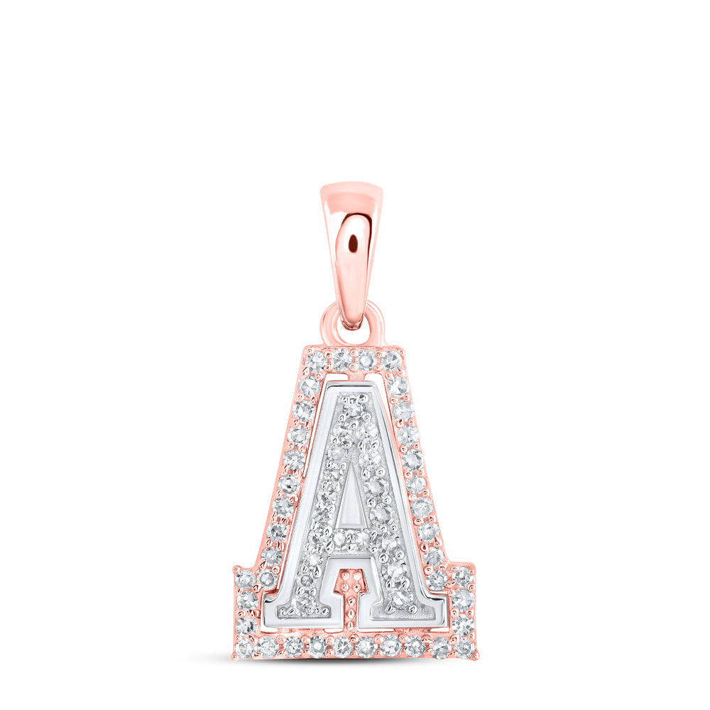 1/6CTW-NAT DIA NK INITIAL "A" PENDANT Daisy Joyeria