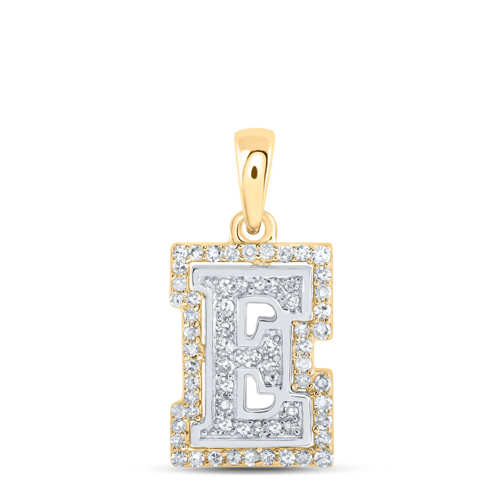 1/5CTW-NAT DIA NK INITIAL "E" PENDANT Daisy Joyeria
