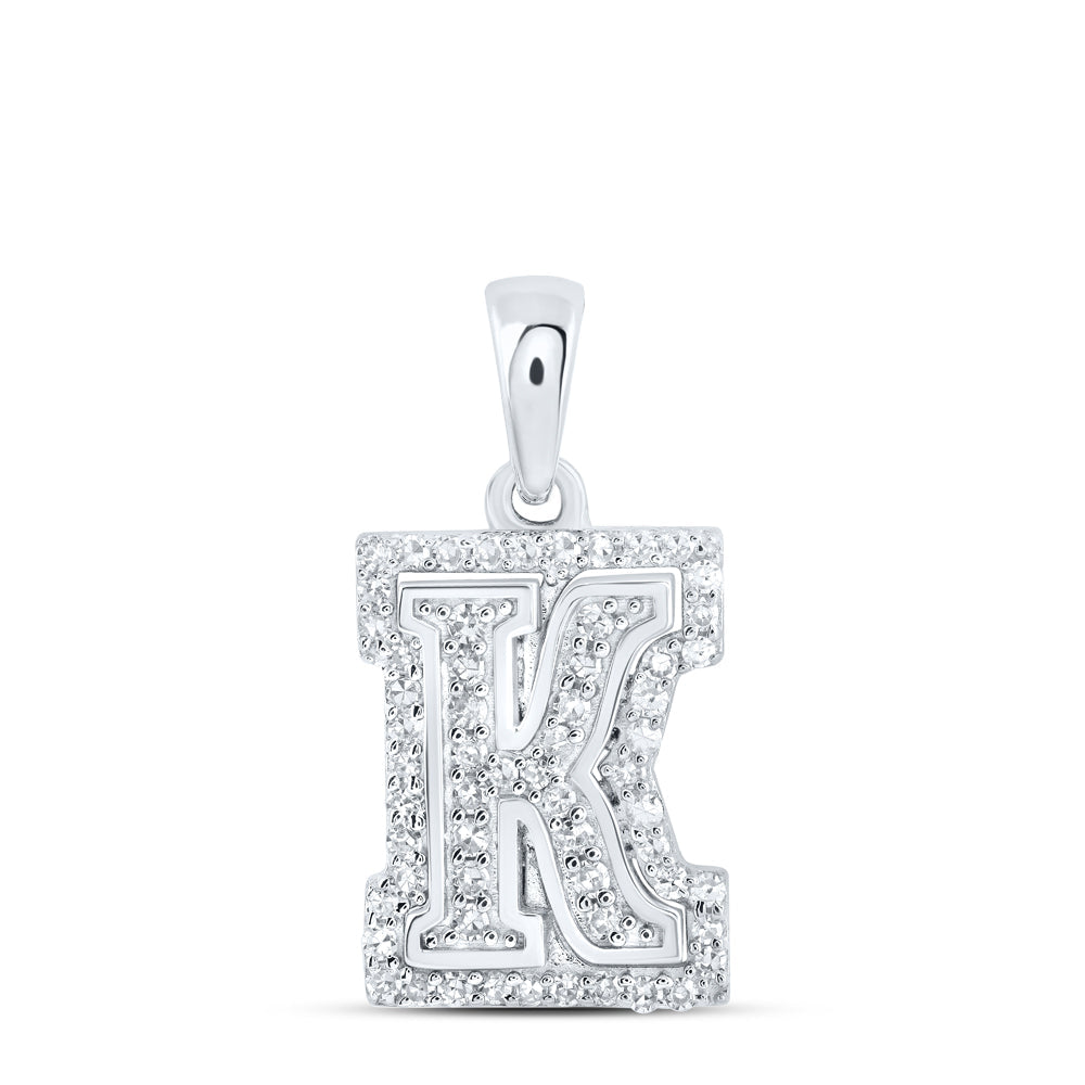 1/5CTW-NAT DIA NK INITIAL "K" PENDANT Daisy Joyeria