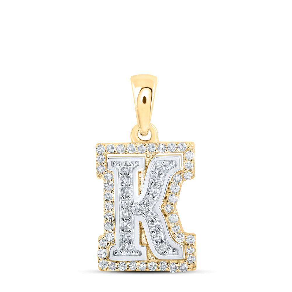 1/5CTW-NAT DIA NK INITIAL "K" PENDANT Daisy Joyeria