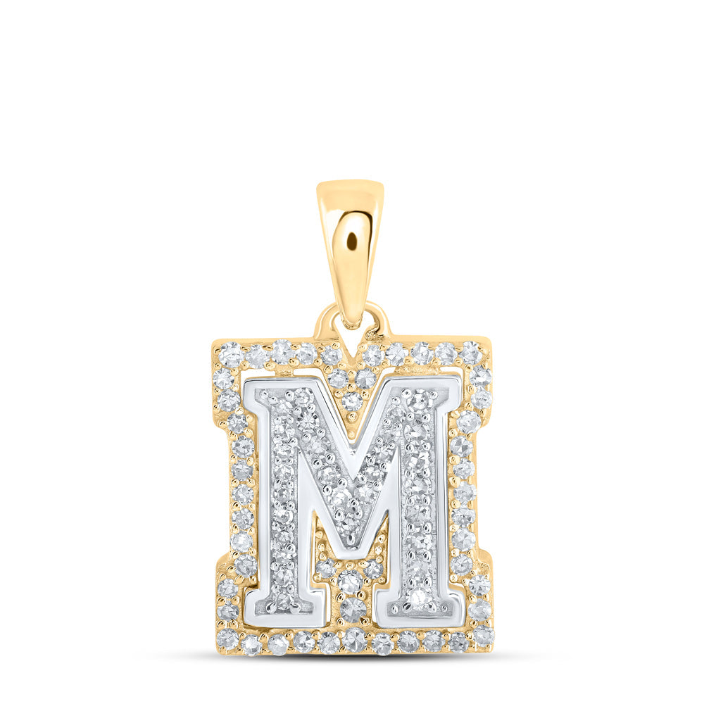 1/4CTW-NAT DIA NK INITIAL "M" PENDANT Daisy Joyeria
