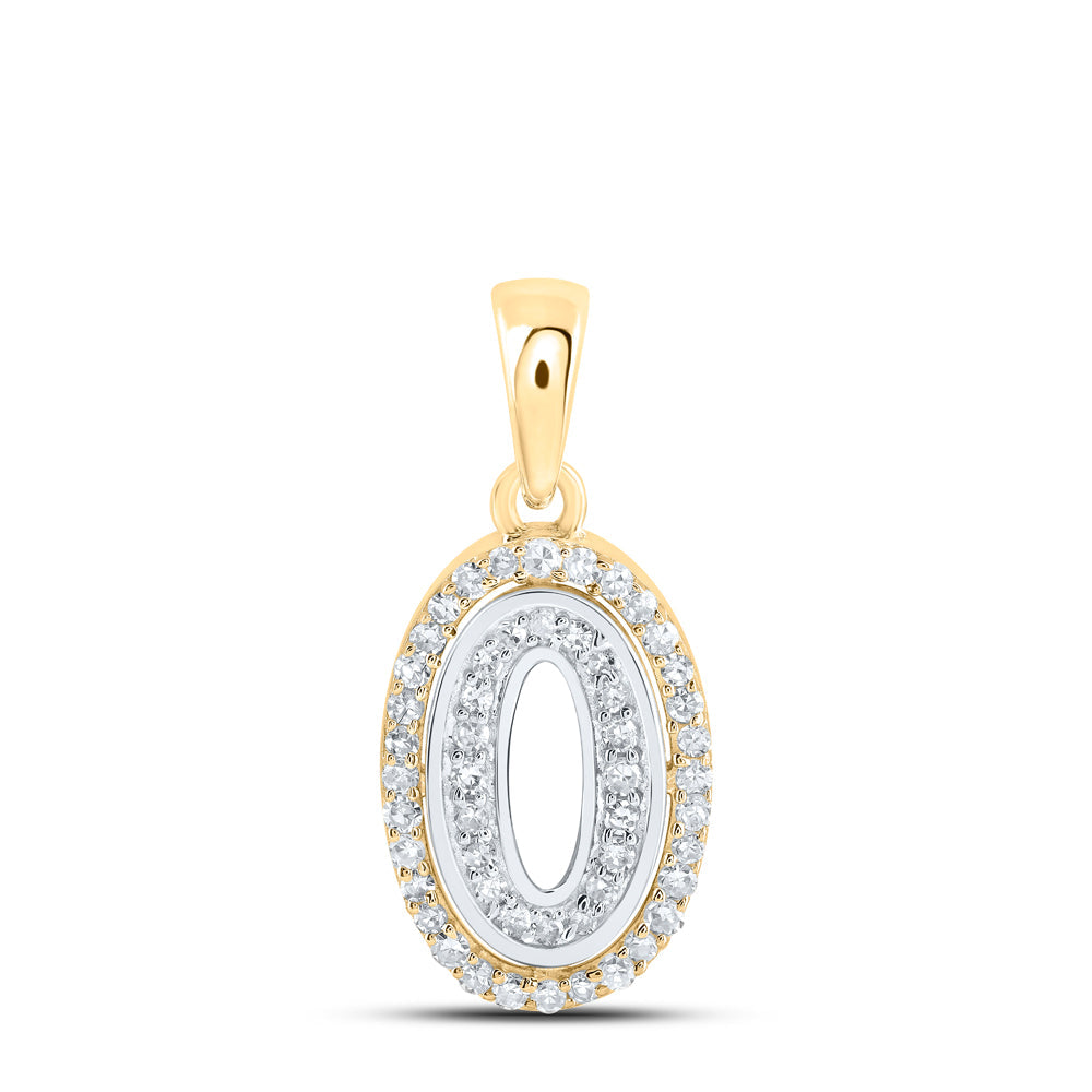 1/6CTW-NAT DIA NK INITIAL "O" PENDANT Daisy Joyeria