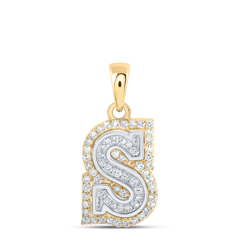 1/5CTW-NAT DIA NK INITIAL "S" PENDANT Daisy Joyeria