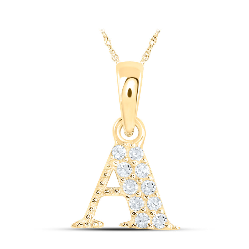 1/20CTW-NAT DIA NK INITIAL "A" PENDANT Daisy Joyeria