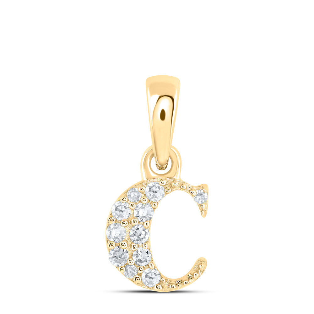 1/20CTW-NAT DIA NK INITIAL "C" PENDANT Daisy Joyeria