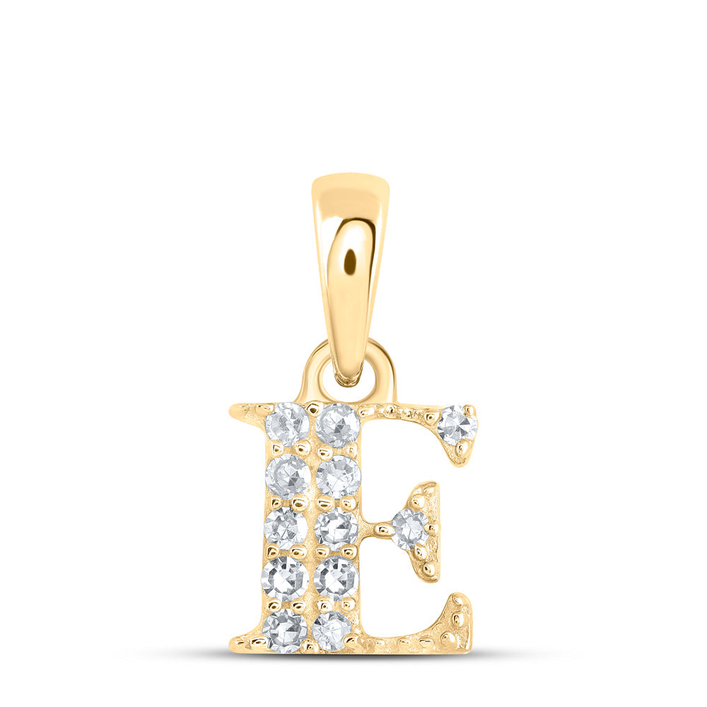1/20CTW-NAT DIA NK INITIAL "E" PENDANT Daisy Joyeria