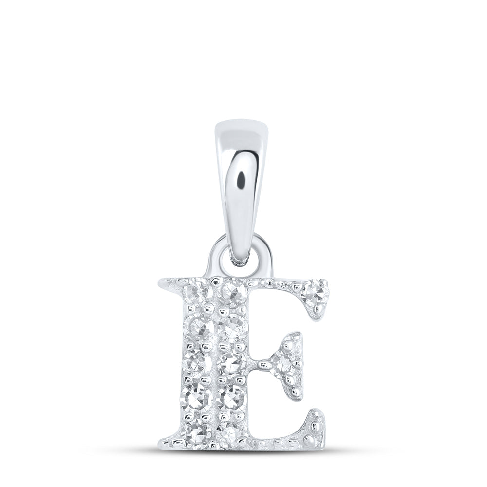 1/20CTW-NAT DIA NK INITIAL "E" PENDANT Daisy Joyeria