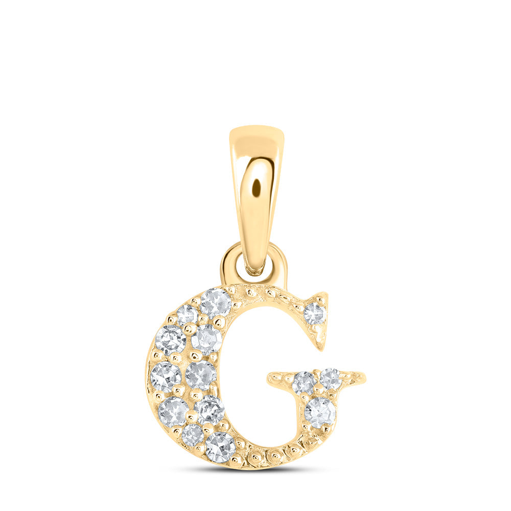 1/20CTW-NAT DIA NK INITIAL "G" PENDANT Daisy Joyeria