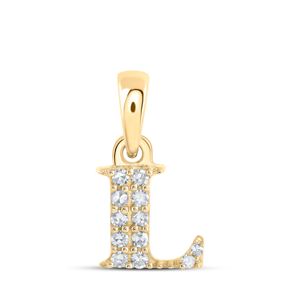 1/20CTW-NAT DIA NK INITIAL "L" PENDANT Daisy Joyeria