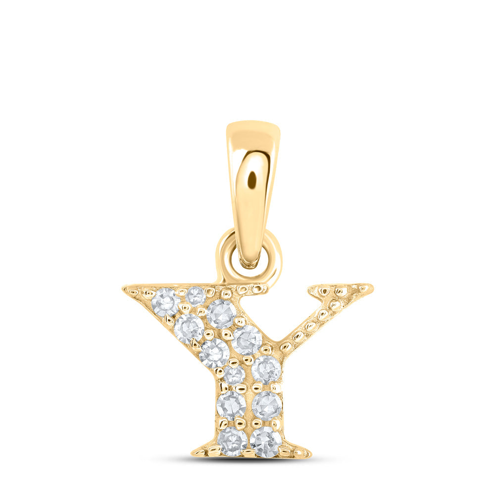 1/20CTW-NAT DIA NK INITIAL "Y" PENDANT Daisy Joyeria