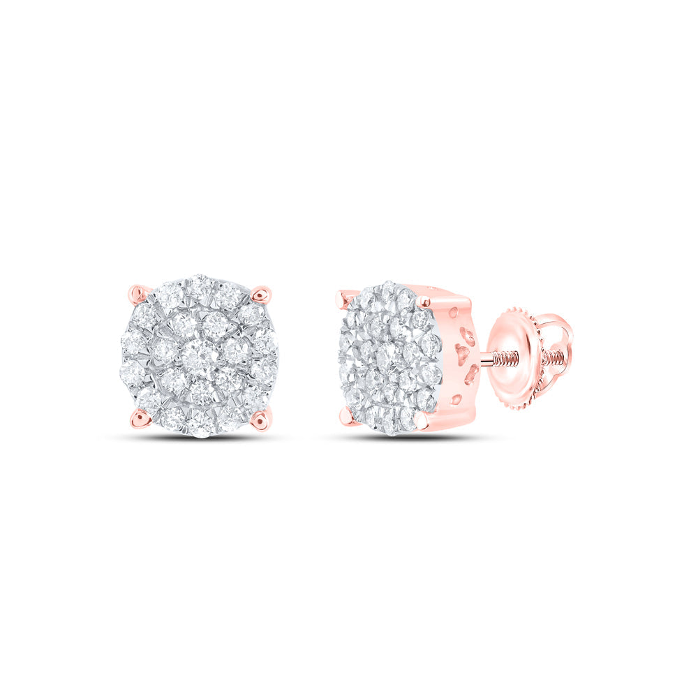1/2CTW-NAT DIA NK FASHION ROUND EARRING Daisy Joyeria