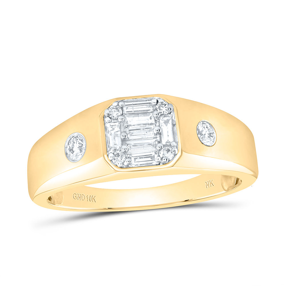 3/8CTW-NAT DIA NK MENS BAND 10 Daisy Joyeria