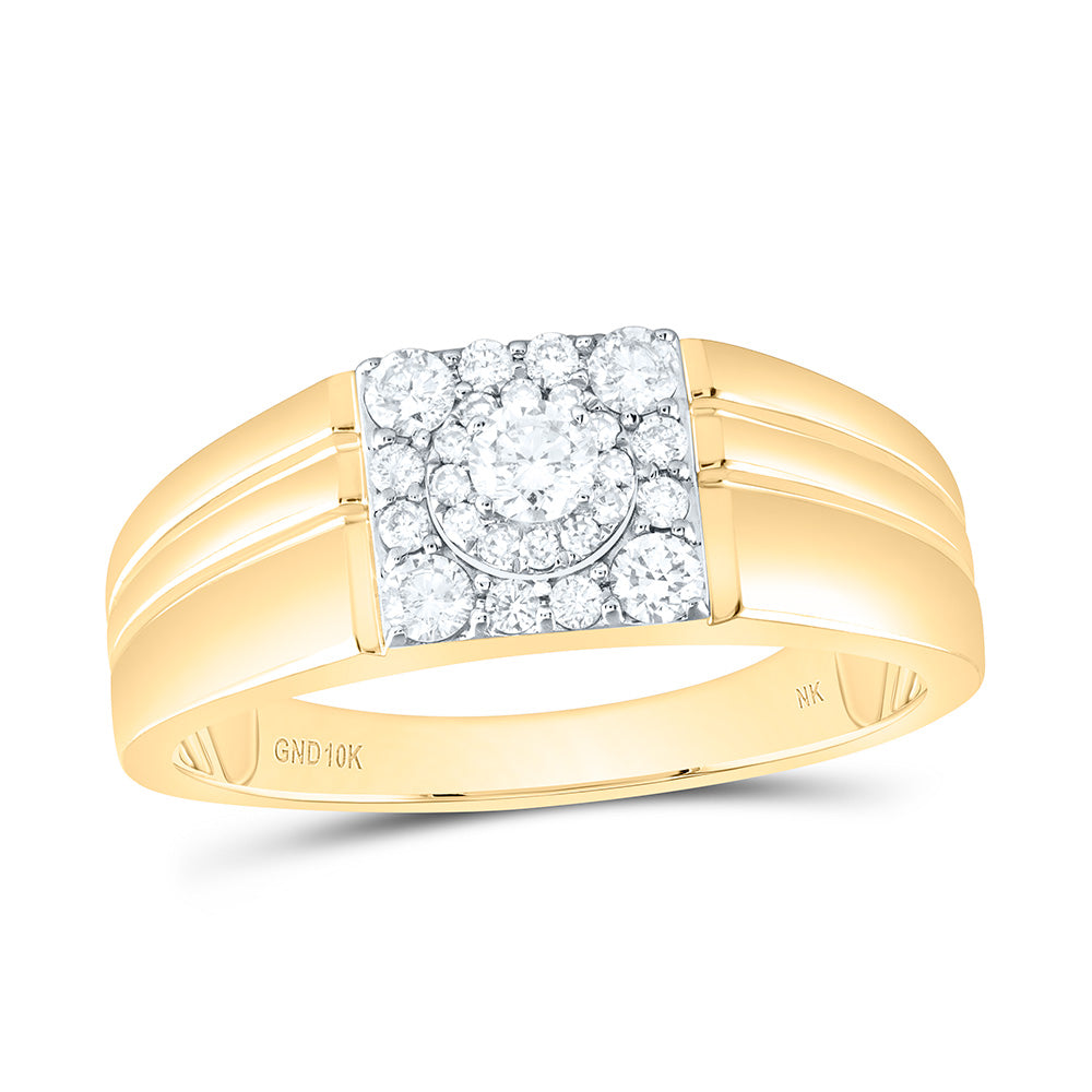 1/2CTW-NAT DIA NK MENS RING 10 Daisy Joyeria