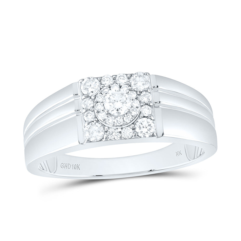 1/2CTW-NAT DIA NK MENS RING 10 Daisy Joyeria