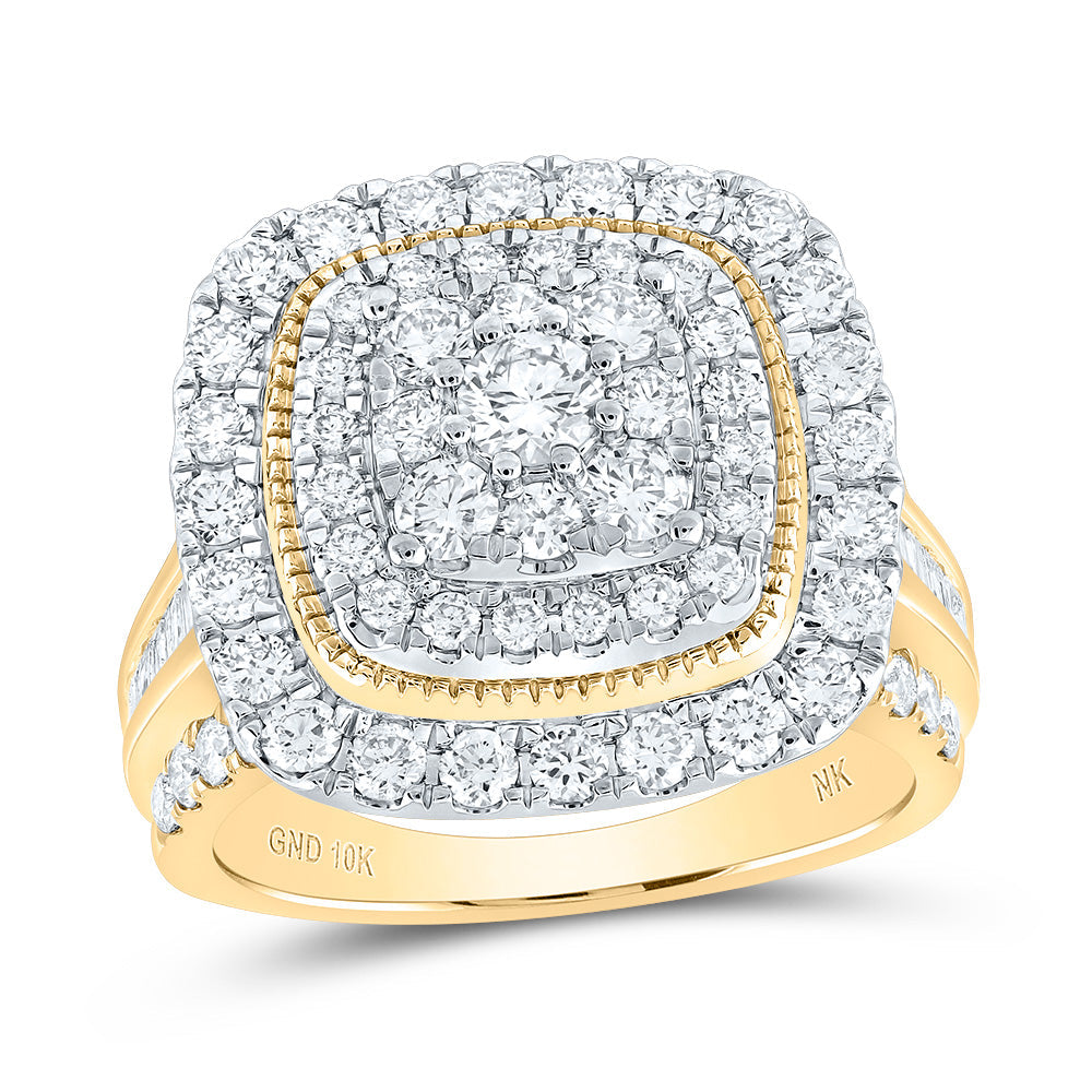 2CTW-NAT DIA NK 1/5CT-CRD FASHION DOUBLE HALO BRIDAL RING 7 Daisy Joyeria