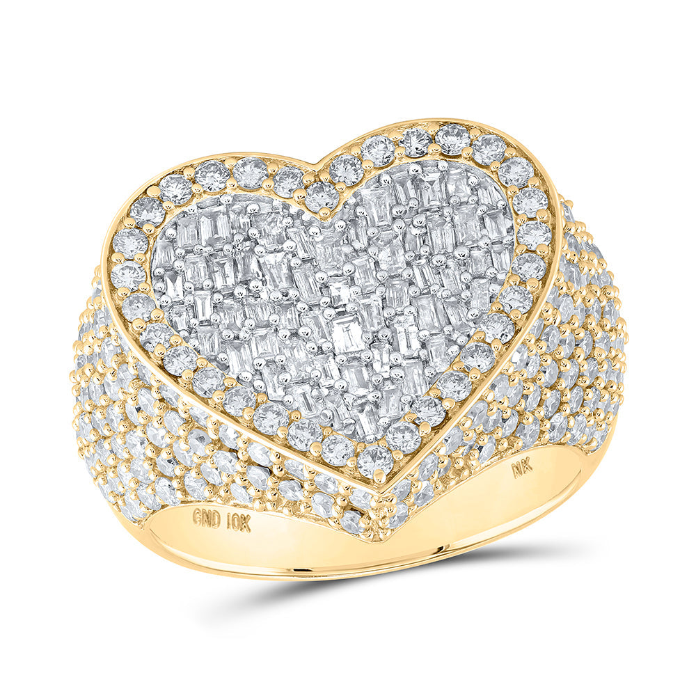2 3/4CTW-NAT DIA NK FASHION HEART RING 7 Daisy Joyeria
