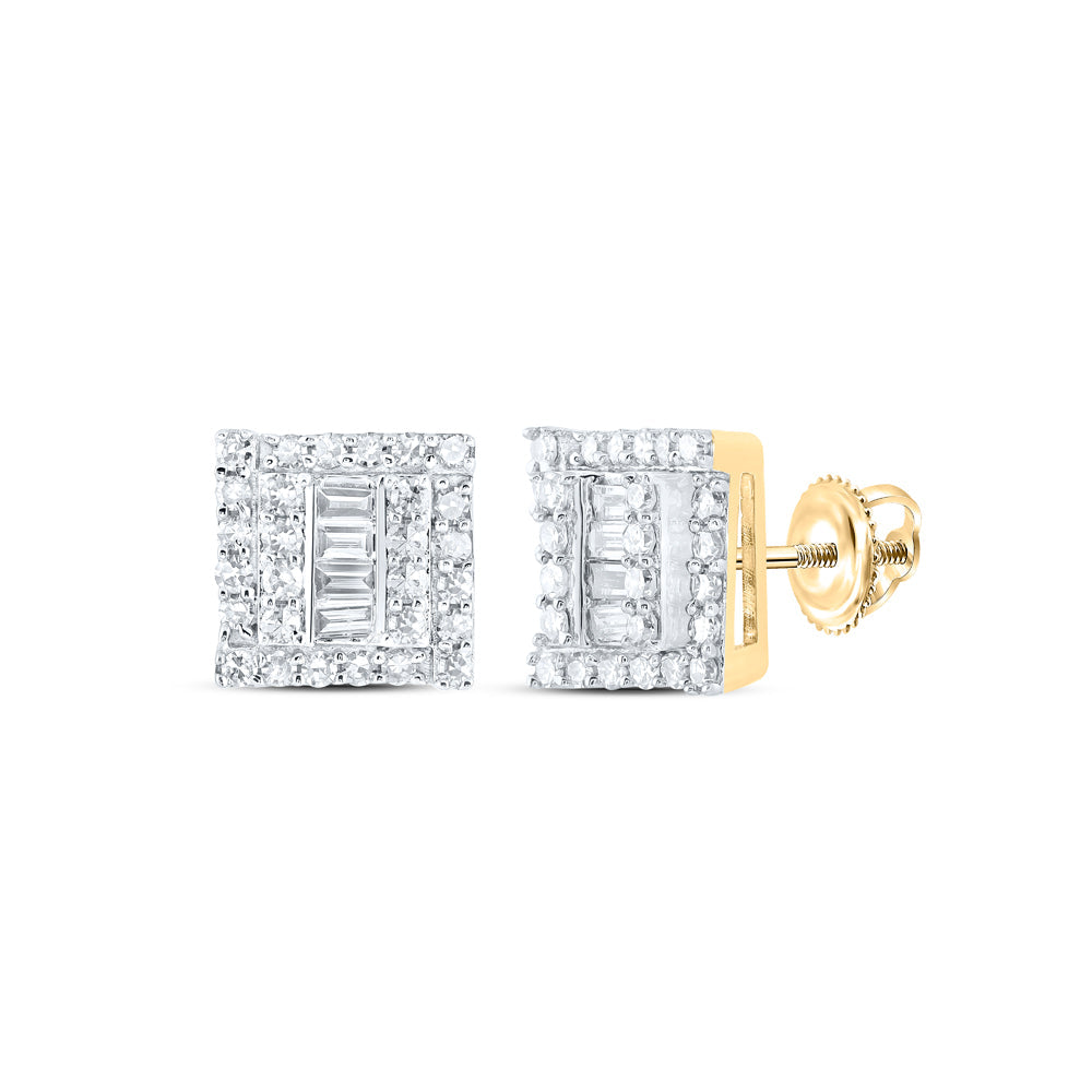 1/2CTW-NAT DIA NK SQUARE EARRING Daisy Joyeria