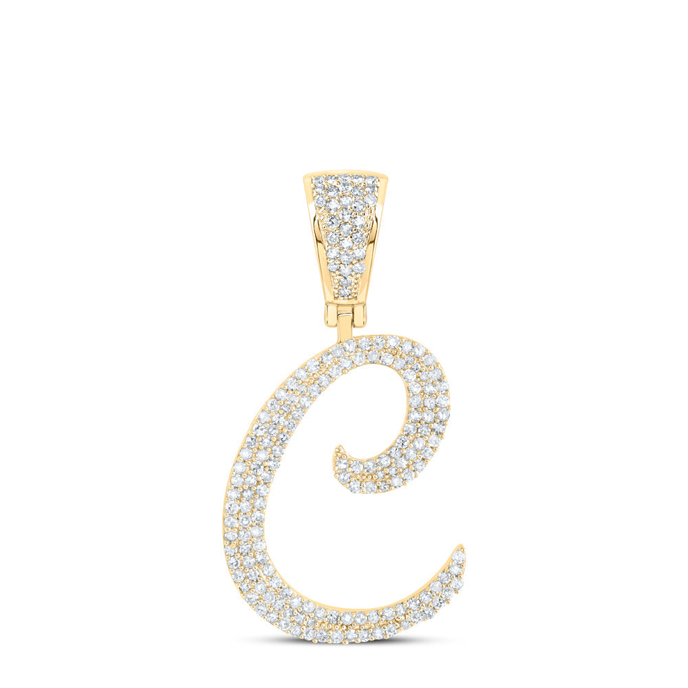 3/4CTW-NAT DIA NK INITIAL "C" PENDANT Daisy Joyeria