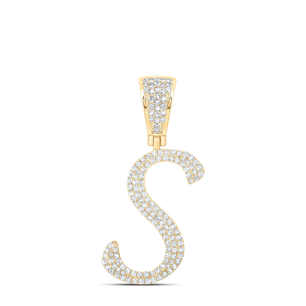 5/8CTW-NAT DIA NK INITIAL "S" PENDANT Daisy Joyeria