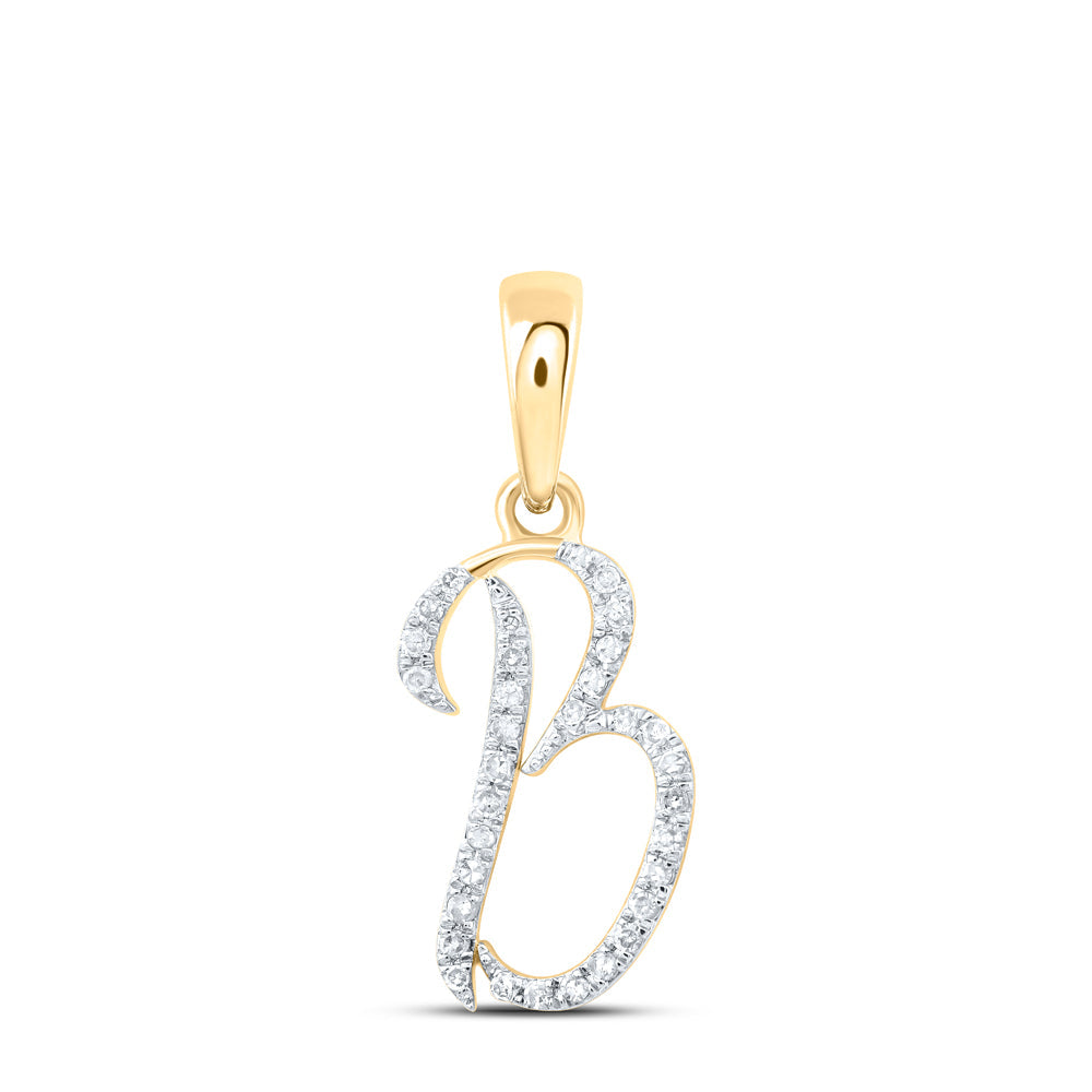 1/10CTW-NAT DIA P1 GIFT INITIAL "B" PENDANT Daisy Joyeria