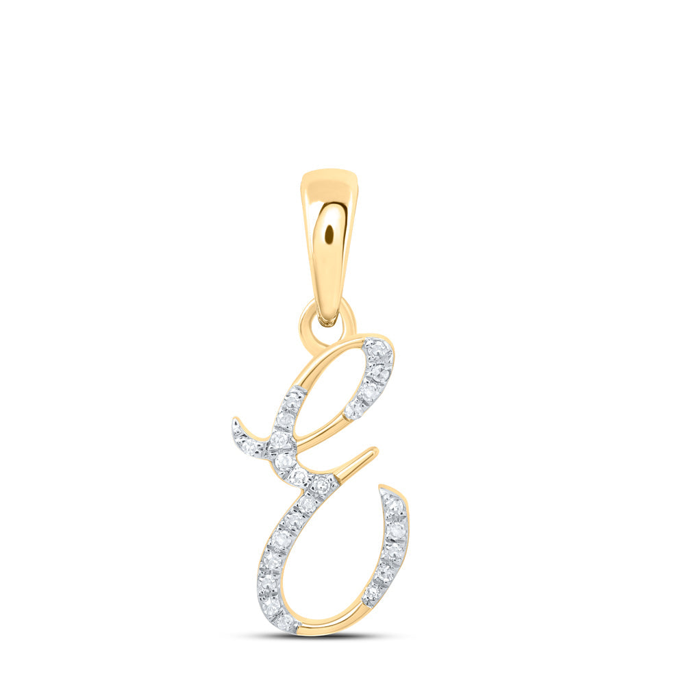 1/12CTW-NAT DIA P1 GIFT INITIAL "E" PENDANT Daisy Joyeria