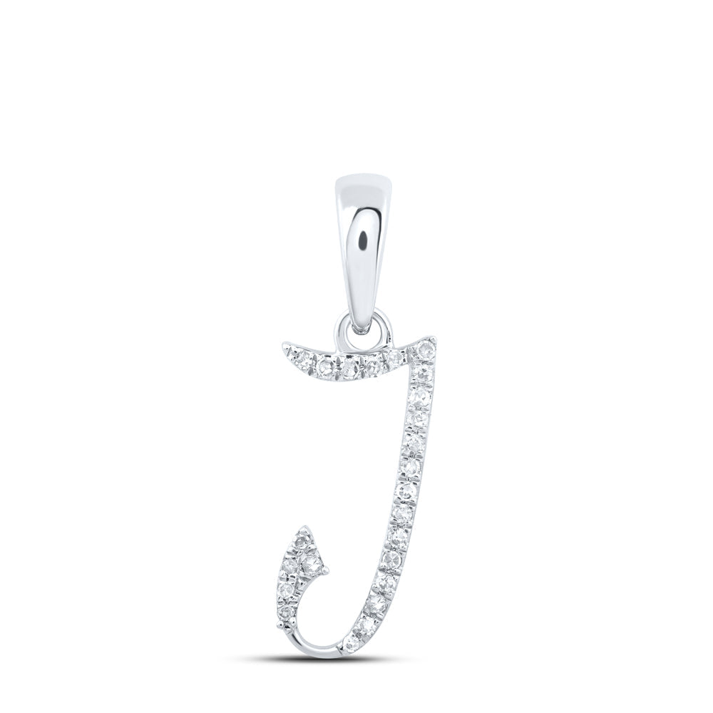 1/20CTW-NAT DIA P1 GIFT INITIAL "J" PENDANT Daisy Joyeria
