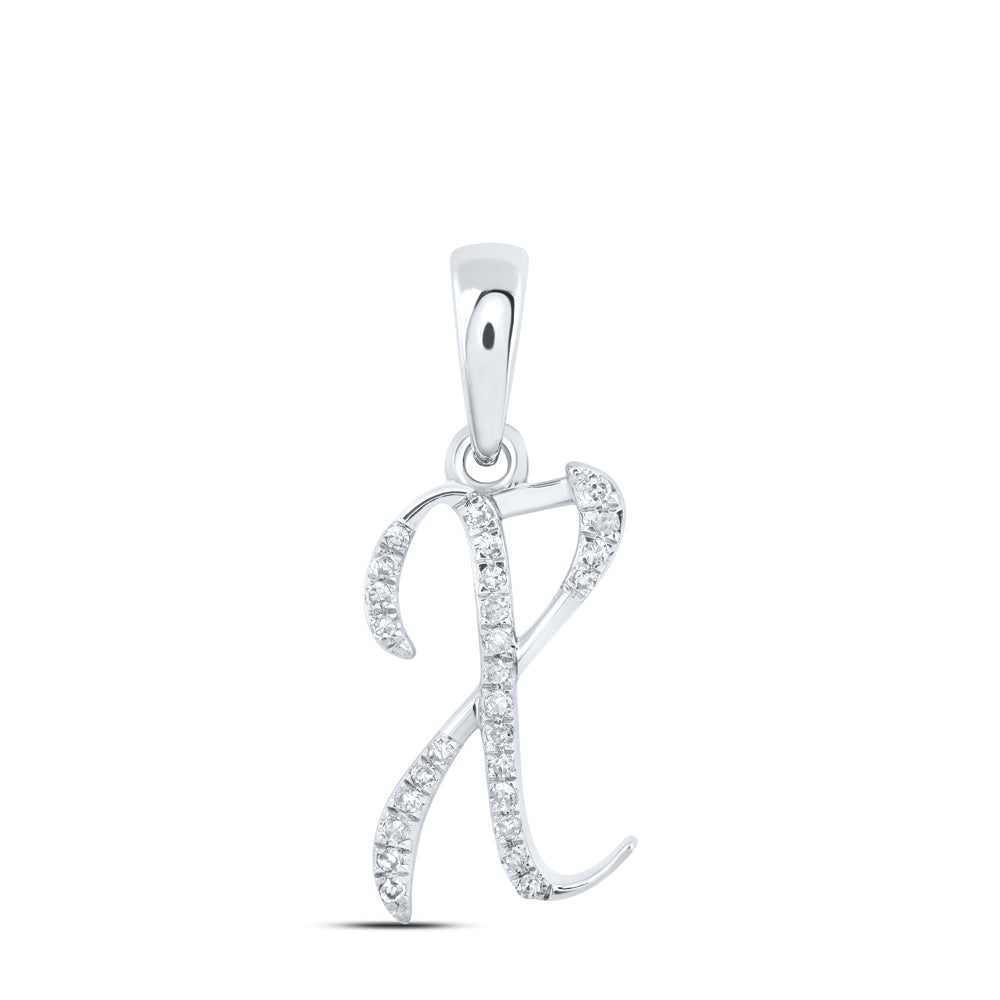 1/12CTW-NAT DIA P1 GIFT INITIAL "X" PENDANT Daisy Joyeria