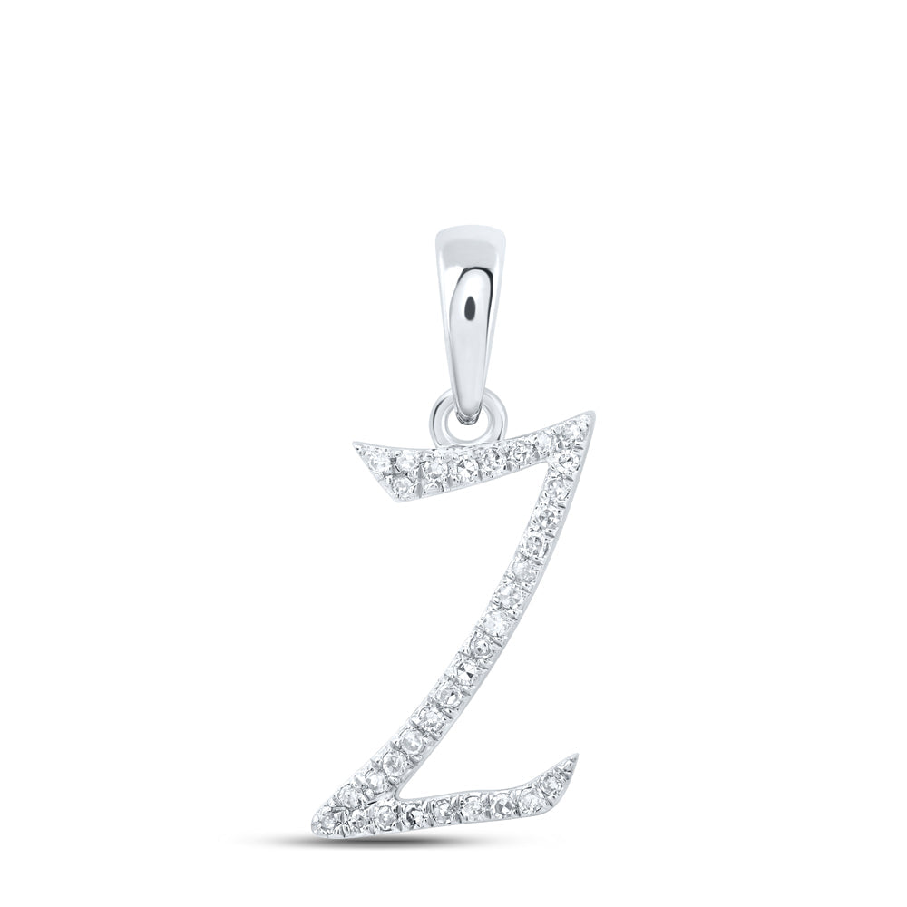 1/10CTW-NAT DIA P1 GIFT INITIAL "Z" PENDANT Daisy Joyeria