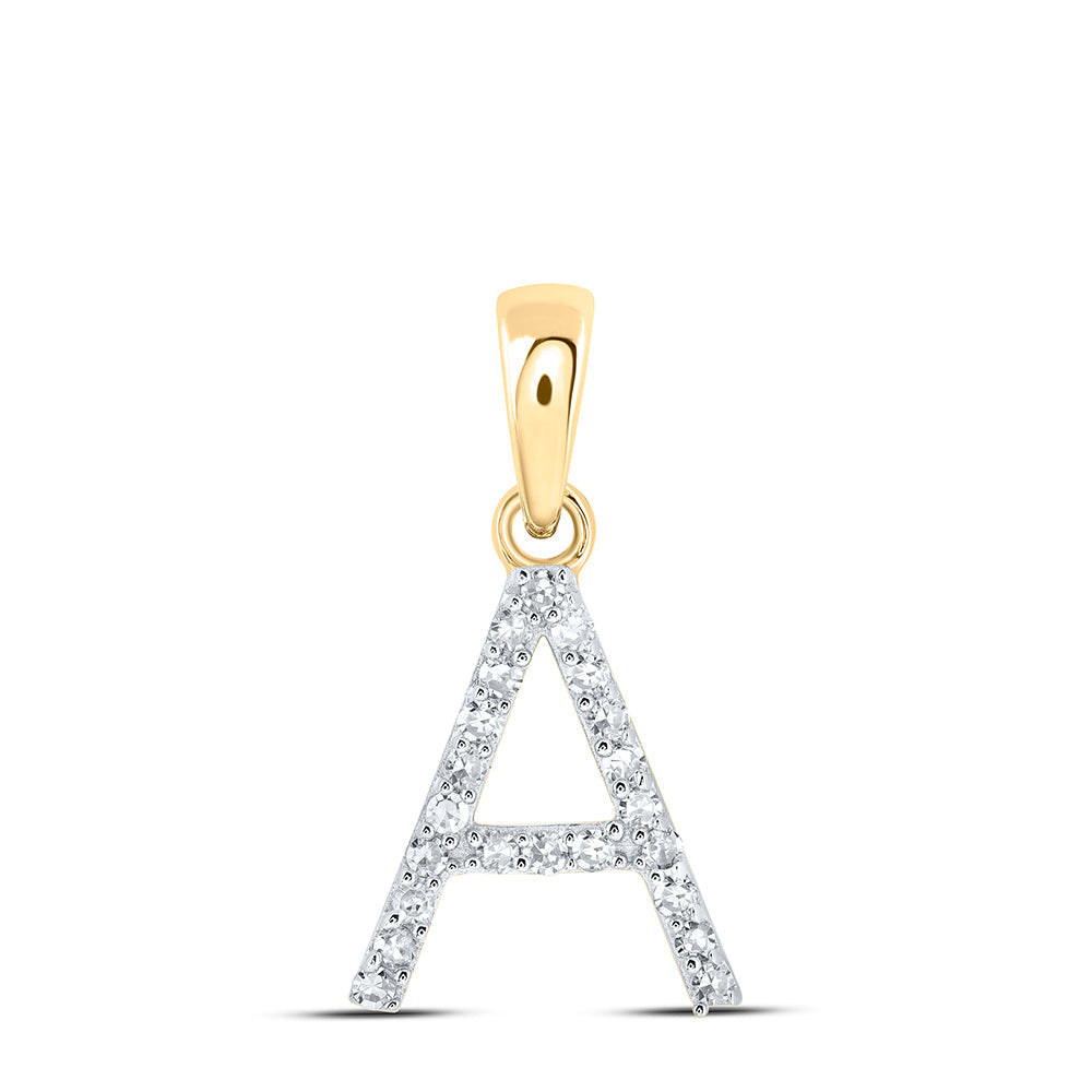 1/10CTW-NAT DIA NK INITIAL "A" PENDANT Daisy Joyeria