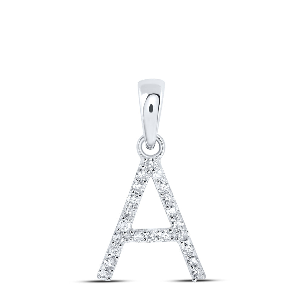 1/10CTW-NAT DIA NK INITIAL "A" PENDANT Daisy Joyeria